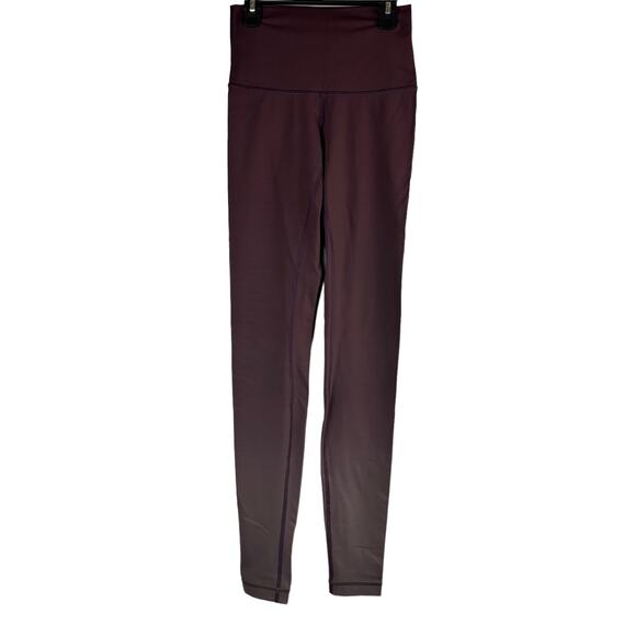 Lululemon Wunder Under Pant Hi-Rise Ombre Black Cherry Leggings Women's Size 4 - Picture 2 of 11